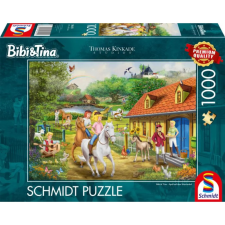 Schmidt Puzzle játék 1000 darabos Thomas Kinkade Bibi & Tina mókás lovaglás puzzle, kirakós