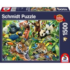 Schmidt Puzzle játék 1500 darabos Colorful Wildlife puzzle, kirakós