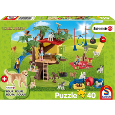 Schmidt Schmidt boldog kutyák puzzle és Schleich figura puzzle, kirakós