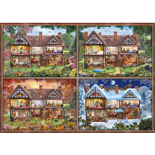 Schmidt Schmidt négy évszak házikó puzzle 2000 darabos puzzle, kirakós