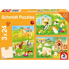 Schmidt Schmidt Puzzle - Barátok a farmról 3x24 darab puzzle, kirakós