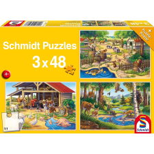 Schmidt Schmidt puzzle kedvenc állataim 3x48 darab puzzle, kirakós
