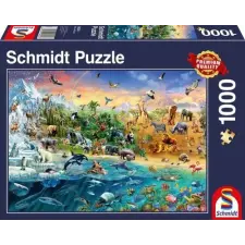 Schmidt Spiele Állatok világa puzzle- 1000 db puzzle, kirakós