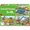 Schmidt Spiele At the building site (56520) 3x48 db Gyerek kirakó (4001504565206)