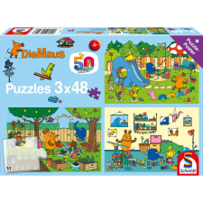 Schmidt Spiele Die Maus Egy nap az egérrel - 3 az 1-ben puzzle (56394) puzzle, kirakós