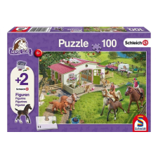 Schmidt Spiele Lovas klub- 100db-os puzzle 2db ajándék ló figurával puzzle, kirakós