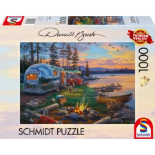 Schmidt SPIELE Puzzle játék 1000 darabos Darrell Bush Idilli kemping a tó mellett puzzle, kirakós