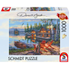 Schmidt SPIELE Puzzle játék 1000 darabos Darrell Bush New York - Tópart a Loon-tónál