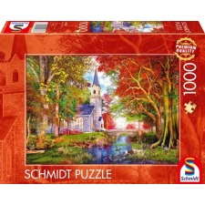 Schmidt SPIELE Puzzle játék 1000 darabos Őszi kápolna puzzle, kirakós