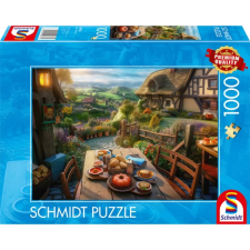 Schmidt SPIELE Puzzle játék 1000 darabos Reggeli kilátással puzzle, kirakós