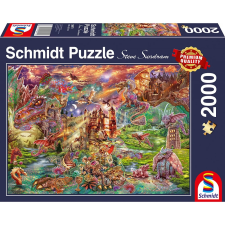 Schmidt SPIELE Puzzle játék 2000 darabos Steve Sundram Dragons treasure puzzle, kirakós