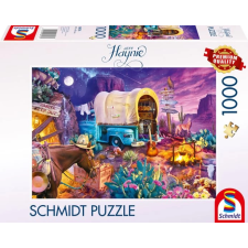 SCHMIDTSPIELE Puzzle játék 1000 darabos Bájos vadnyugati kemping puzzle, kirakós