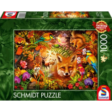 SCHMIDTSPIELE Puzzle játék 1000 darabos Virágok szőrme és tollak puzzle, kirakós