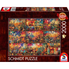 SCHMIDTSPIELE Puzzle játék 2000 darabos Utazás könyvekkel és borral puzzle, kirakós