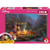 SCHMIDTSPIELE Puzzle játék 200 darabos Thomas Kinkade Studios: Disney Miki és Minnie egér - Szerelmes tábortűz