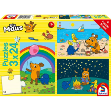 SCHMIDTSPIELE Puzzle játék 3x 24 darabos Die Maus - Jóbarátok puzzle, kirakós