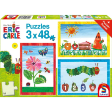 SCHMIDTSPIELE Puzzle játék 3x 48 darabos Az éhes kishernyó világa puzzle, kirakós