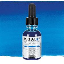 Schmincke Aqua Drop folyékony akvarell festék, 30 ml - 480, cyan blue akvarell