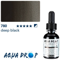 Schmincke Aqua Drop folyékony akvarell festék, 30 ml - 780, deep black akvarell