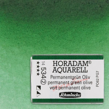 Schmincke Horadam akvarellfesték, 1/1 szilkés - 534, permanent green olive akvarell
