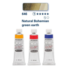 Schmincke Mussini olajfesték, 35 ml - 646, natural bohemian green earth hobbifesték
