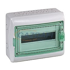 SCHNEIDER 13431 Kaedra Kiselosztó, átlátszó ajtó, falon kívüli, 1x12 modul, szürke villanyszerelés