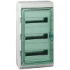 SCHNEIDER 13435 Kaedra Kiselosztó, átlátszó ajtó, falon kívüli, 3x12 modul, szürke