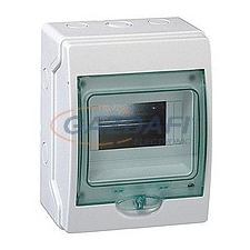 SCHNEIDER 13442 Kaedra Mini elosztó, átlátszó ajtó, falon kívüli, 1x6 modul, szürke villanyszerelés