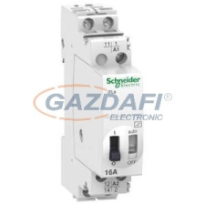 SCHNEIDER A9C32111 ACTI9 iTLs impulzusrelé, távjelzési funkcióval, 1P, 16A, 24VAC, 12VDC villanyszerelés
