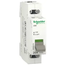SCHNEIDER A9S60220 ACTI9 iSW kapcsoló, 2P, 20A, 415V villanyszerelés