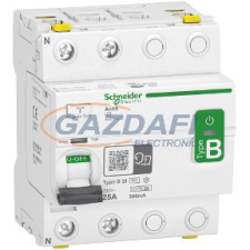 SCHNEIDER A9Z64225 ACTI9 iID áram-védőkapcsoló, B-SI osztály, 2P, 25A, 300mA villanyszerelés