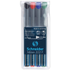  SCHNEIDER Alkoholos marker készlet, OHP, 0,7 mm, SCHNEIDER "Maxx 222 F", 4 különböző szín