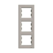 SCHNEIDER Asfora keret 3-as bronz függőleges műanyag Schneider - EPH5810369 villanyszerelés