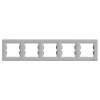 SCHNEIDER ASFORA vízszintes ötös keret - Alumínium