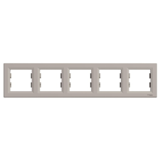 SCHNEIDER ASFORA vízszintes ötös keret - Bronz villanyszerelés