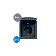 Schneider Electric Asfora - Aljzat 2P+F, kültéri, komplett, acél villanyszerelés