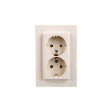 Schneider Electric Asfora Dupla foglalatú SCHUKO krém EPH9900123 villanyszerelés