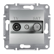  Schneider Electric Asfora EPH3400461 csillagpontos TV-SAT csatlakozóaljzat 1 dB, aluminium burkolattal. keret nélkül, süllyesztett ( EPH3400461 ). videó kellék