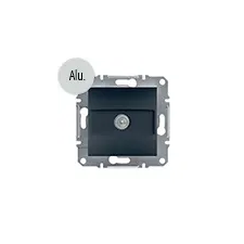 Schneider Electric Asfora - TV aljzat, végzáró, 1 dB, keret nélkül, alumínium villanyszerelés