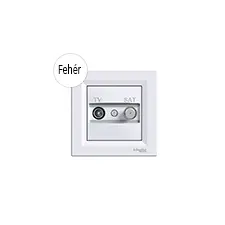 Schneider Electric Asfora - TV-SAT aljzat, végzáró, 1 dB, komplett, fehér hűtés, fűtés szerelvény