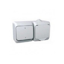 Schneider Electric CEDAR PLUS 2P+F csatlakozóaljzat, kétpólusú kapcsolóval, IP44, fehér villanyszerelés