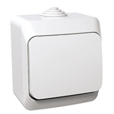 Schneider Electric Cedar Plus kapcsoló (101) egypólusú, falon kívüli, IP44, fehér tapéta, díszléc és más dekoráció