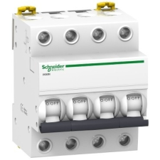 Schneider Electric Kismegszakító 4P,50A, C karakterisztika, 6 kA Acti9 IK60N (Schneider A9K24450) villanyszerelés