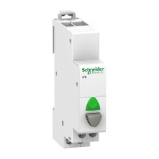 Schneider Electric Schneider A9E18036 ACTI9 iPB nyomógomb, 1NO, szürke, zöld LED, 110-230VAC villanyszerelés