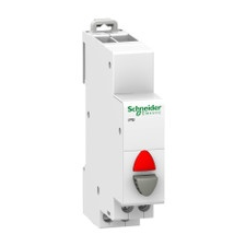 Schneider Electric Schneider A9E18037 ACTI9 iPB nyomógomb, 1NC, szürke, piros LED, 110-230VAC villanyszerelés