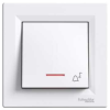 Schneider Electric Schneider EPH1700121 ASFORA jelzőfényes/csengőjel/rugós bekötés/fehér egypólusú nyomó (EPH1700121)