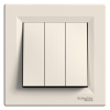 Schneider Electric Schneider EPH2100123 Asfora hármas kapcsoló, bézs burkolattal, kerettel, süllyesztett