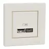 Schneider Electric Schneider EPH2700323 ASFORA Dupla USB töltő, 2,4A, A+C, bézs