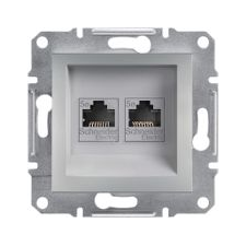 Schneider Electric Schneider EPH4400161 ASFORA alumínium 2xRJ45 Cat5e UTP aljzat (EPH4400161) villanyszerelés