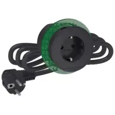 Schneider Electric SCHNEIDER INS44001 UNICA SYSTEM+ Bútorba süllyeszthető 2P+F csatlakozóaljzat, antracit bútor